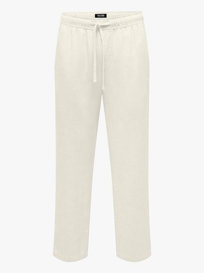 OSJSINUS LOOSE VISC LIN PANT Oatmeal - Only and sons