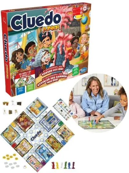 Cluedo Junior 2-i-1 brettspill - norsk versjon Cluedo Junior - Brettspel