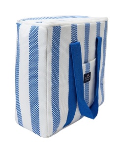 Kjøleveske i økologisk bomull fra lexington, hvit/blå