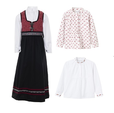 Rød Oline valgfri skjorte Detaljer blomst  - Salto