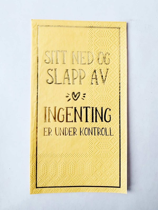 Serviett 33x40cm "Sitt Ned Og Slapp Av" 20stk