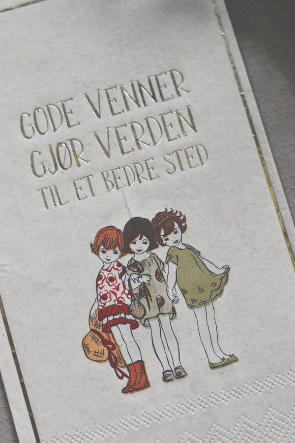 Serviett 33x40cm "Gode Venner" 20stk