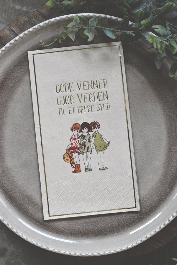 Serviett 33x40cm "Gode Venner" 20stk