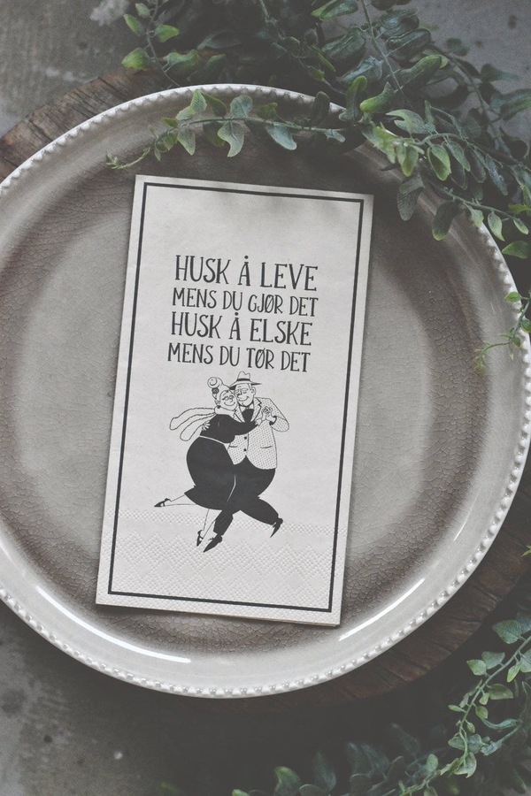 Serviett 33x40cm "Husk Å Leve" 20stk