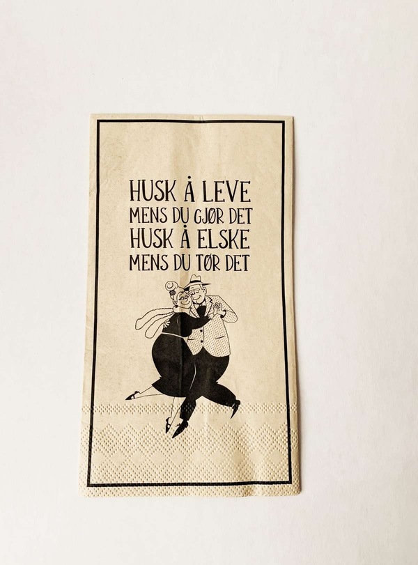 Serviett 33x40cm "Husk Å Leve" 20stk