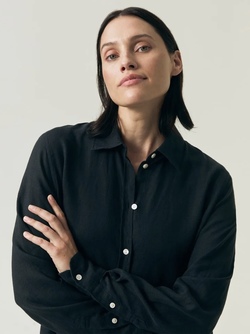 Long Linen Shirt Dress