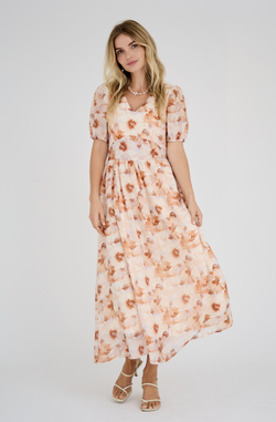 Elena Dress sand/peach - A-view