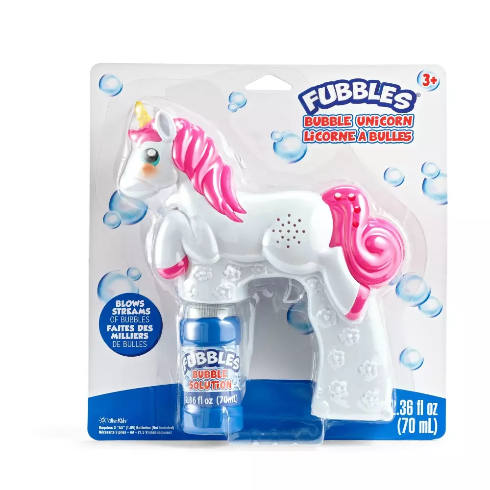 FUBBLES UNICORN - SÅPEBOBLE PISTOL SÅPEBOBLE PISTOL UNICORN - Uteleiker