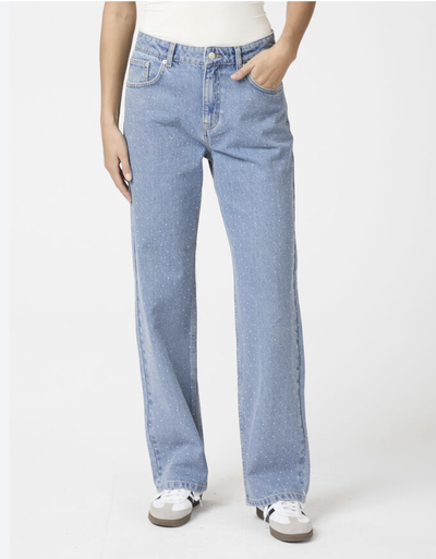 Simona Bedazzled Pants stonewash - Neo noir