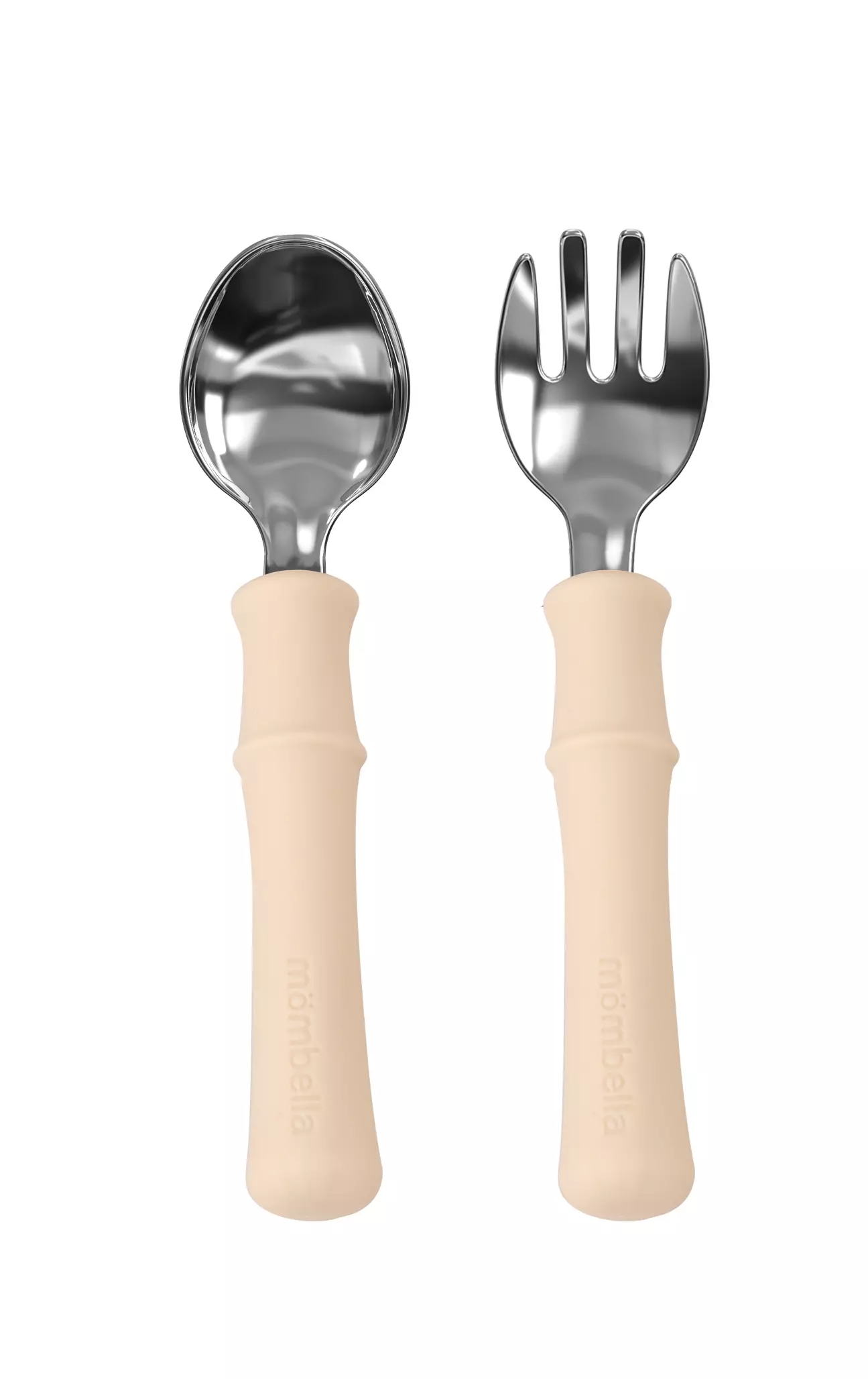 MOMBELLA PANDA GAFFEL OG SKJE SETT - LYS BEIGE