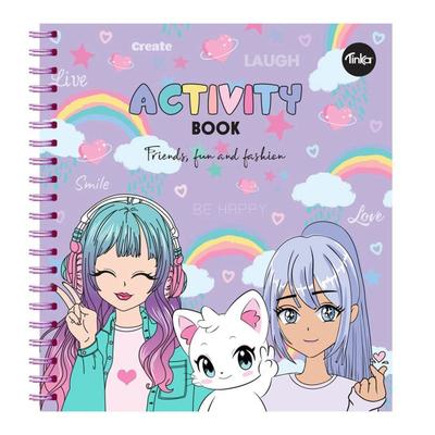 AKTIVITETSBOK FRIENDS, FUN AND FASHION 20,5X22CM TINKA AKTIVITETSBOK FRIENDS LILLA - Tinka