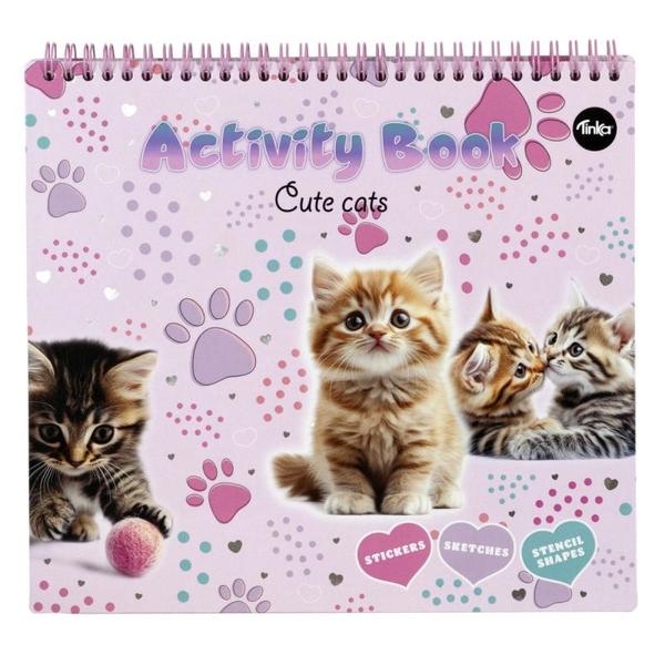 AKTIVITETSBOK CATS 26X24,5CM TINKA