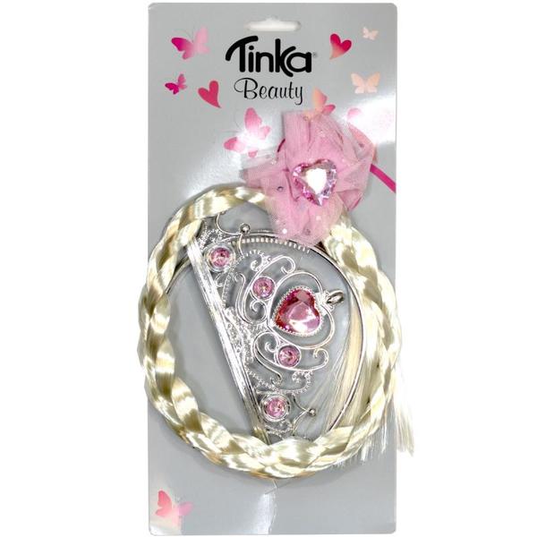 PRINSESSESETT TIARA, FLETTE ROSA TINKA BEAUTY