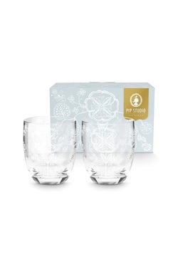 Set/2 Vannglass Blomster 280ml