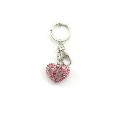 NØKKELRING/BAG CHARM ROSA HJERTE ROSA HJERTE - Tinka