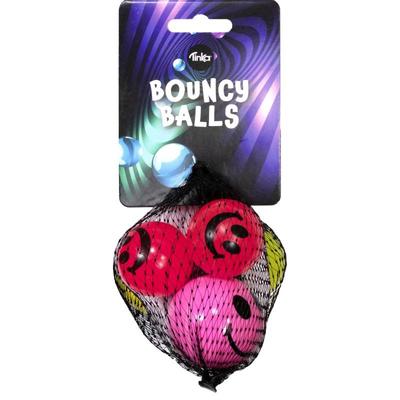 SPRETTBALL  TINKA Rosa med Smiley. 3 Stk - Tinka