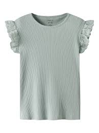 NKFHALINA SS TOP aqua gray - Name It