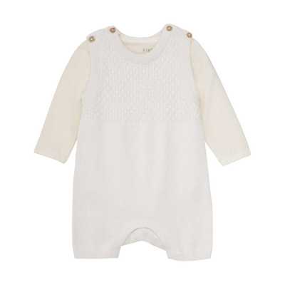 FIXONI SETT STRIKKEROMPER OG BODY Eggnog - Fixoni