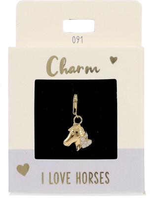 Express Yourself Anheng (Nickel free tested) - Gold I love horses