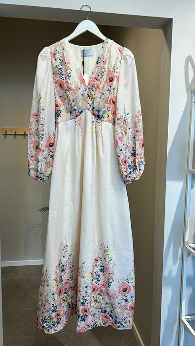 Silfi Flower Dress Creme - Neo noir