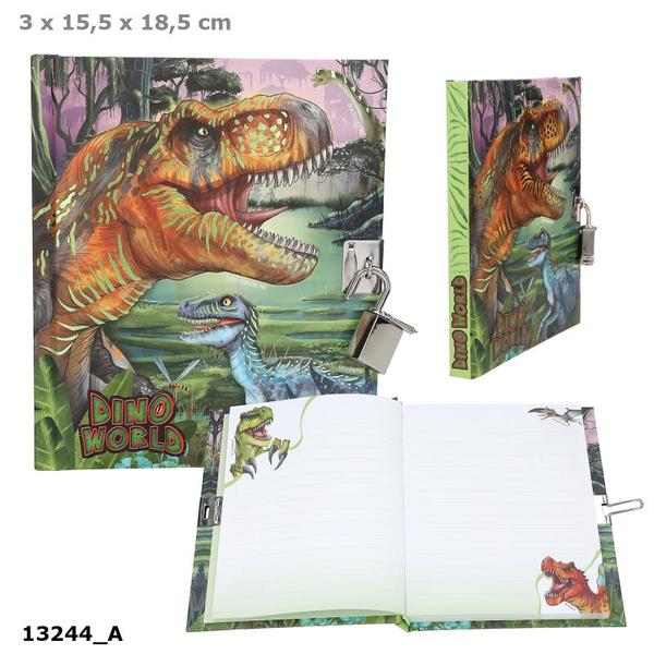 Dino World Dagbok med hengelås