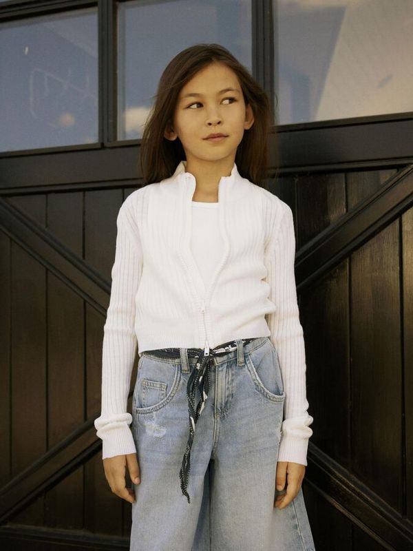 NKFHABOUR LS SHORT KNIT CARDIGAN