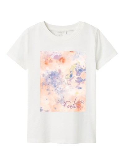 NKFBATUSS TOP CLOUD DANCER/RED ORANGE - Name It