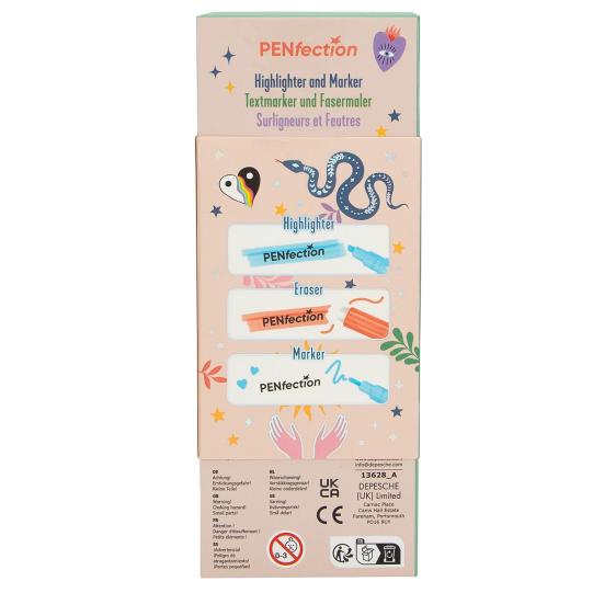 Merkepenn og tusjsett