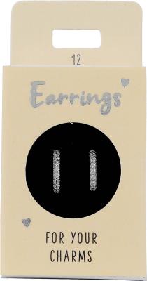 Express Yourself Øreringer til anheng (Nickel free tested)Silver