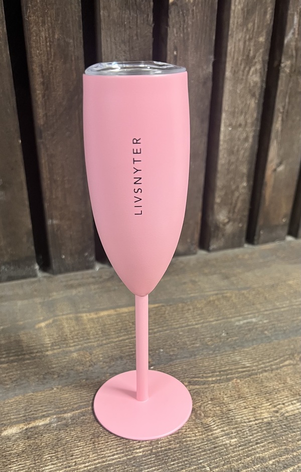 Champagneglass Livsnyter, Lys Rosa