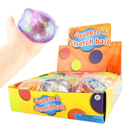 SQUEEZE SUGAR BALL GLITTER Assorterte farger - Fidget Toys