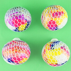 SQUEEZE MESH BALL MARBLE 8cm