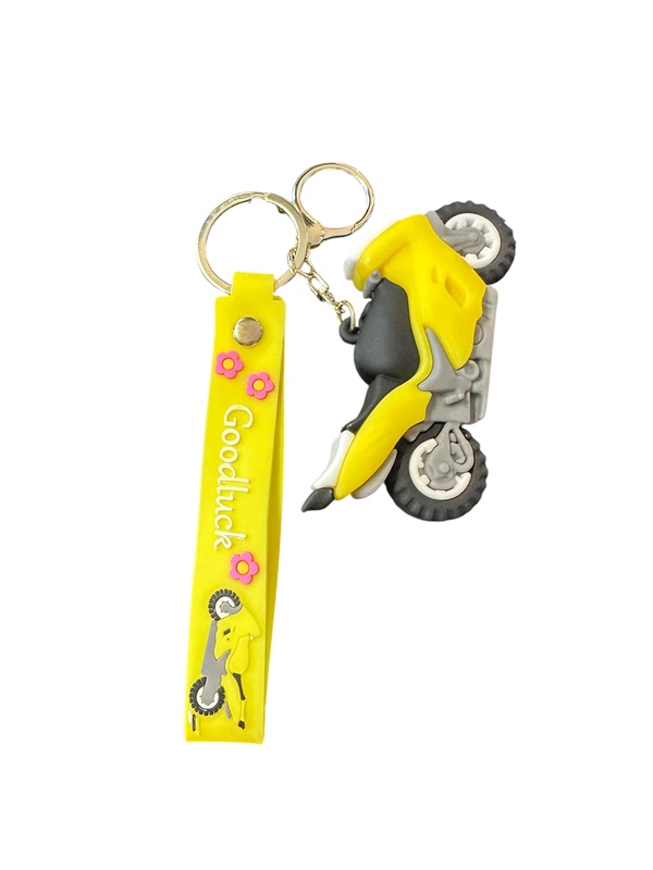"Goodluck" nøkkelring med motorsykkel