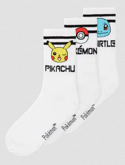 Name It Milton Pokemon 3pk Sock  - Name It