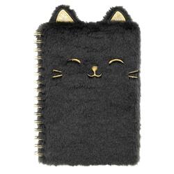 NOTISBOK PLYSJ KATT SORT A5 TINKA Svart Katt - Tinka