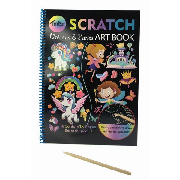 MAGIC SCRATCH BOK UNICORN/PRINSESSER 21x29,7CM TINKA