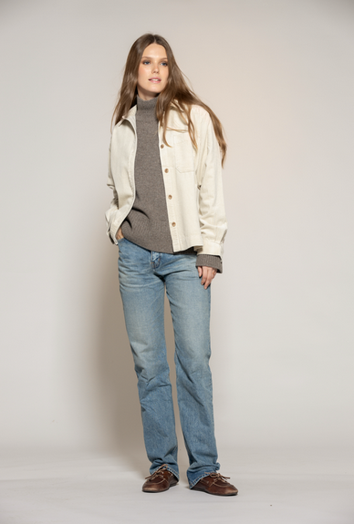 Blue Gas Corduroy Shirt Almond - Blue Sportswear