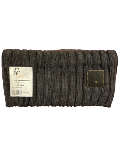 Kattnakken Panneband i lamull One Size junior/vaksen Kattesvart - Kattnakken