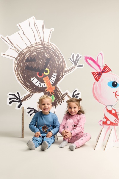 Gullkorn Bukkene Pysjamas  Tåkerosa - Gullkorn Design