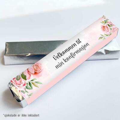  Kinder omslag Konfirmasjon rosa roser - Happystar