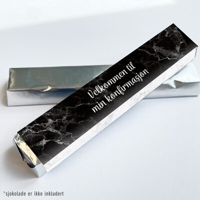  Kinder omslag Konfirmasjon Marmor svart - Happystar