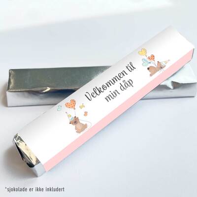  Kinder omslag Dåp rosa - Happystar