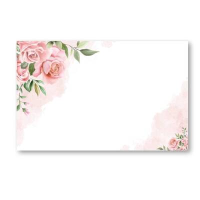 Bordkort enkle 20pk Rosa roser - Happystar