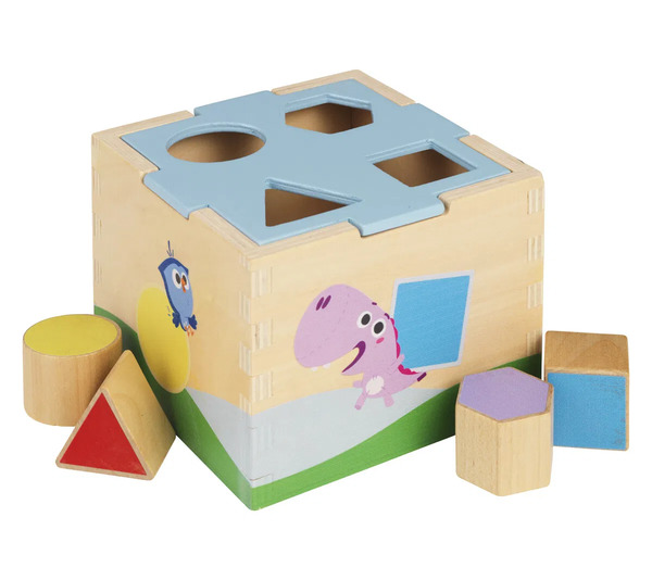 Børste putteboks, 4 klosser