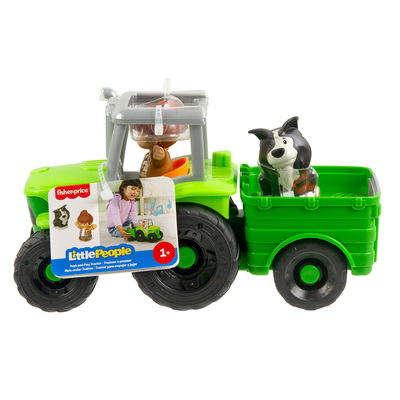 Fisher-Price Little People Push & Play Tractor Grøn traktor - Fisher-Price