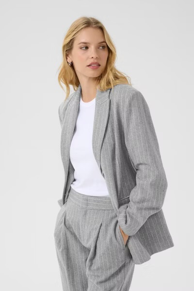 Somaya Dressjakke Medium Gray Pin Stripe - Part Two