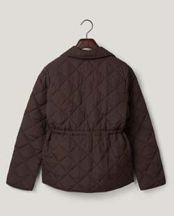 Klassisk vattert jakke, mørkebrun