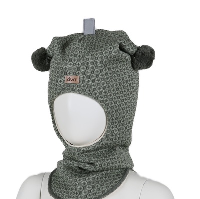 Balaclava ULL m/vindstopp KIVAT  grønn - Kivat