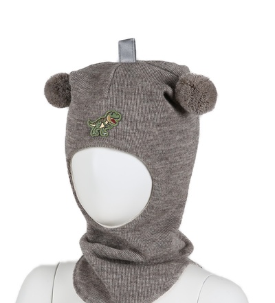 Balaclava ULL m/vindstopp DINOSAUR Lys brun - Kivat