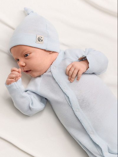 Gullkorn Vakke Ull Babydress Light blue - Gullkorn Design